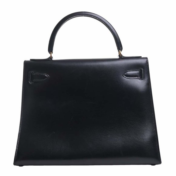 HERMES Box Calf Kelly 28 Handbag Black Ladies - Picture 2 of 10
